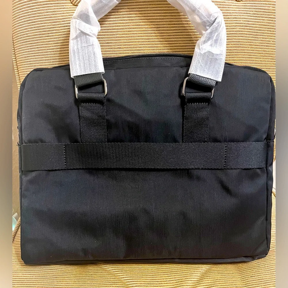 NWT 🎉ALFANI AlfaTech Black Soft-Sided 15” Laptop Bag/Briefcase - Picture 3 of 11